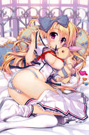 1_female absurd_resolution absurdres ass bed bed_sheet blonde_hair blue_ribbon bow braid breasts breasts_outside buttons camel_toe cleavage crown_braid danbooru erect_nipples eyebrows eyebrows_visible_through_hair feet female fingernails frilled_skirt frills fujima_takuya groin hair_between_eyes hair_bow hair_ornament hand_up heart heart_pillow high_resolution highres holding holding_stuffed_animal large_breasts large_filesize lingerie long_fingernails long_hair looking_at_viewer lying male midriff mouth_hold navel nipples no_bra no_shoes on_bed on_side open_clothes open_shirt panties pillow pleated_skirt polka_dot polka_dot_pillow puffy_short_sleeves puffy_sleeves purple_hair ribbon safe sankaku_channel scan school_uniform seifuku shirt short_sleeves skirt skirt_around_one_leg solo striped_bow striped_panties striped_pattern stuffed_animal stuffed_bunny stuffed_toy tagme thigh-highs tied_hair unbuttoned unbuttoned_shirt underwear uniform very_high_resolution white_legwear yande.re // 4243x6396 // 8.2MB