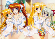 10s 4_females absurd_resolution absurdres art bare_shoulders blonde_hair bow bow_panties breasts brown_hair brushing_teeth cleavage d einhart_stratos fate_testarossa female fujima_takuya grey_hair heterochromia high_resolution large_breasts large_filesize loli long_hair lyrical_nanoha mahou_shoujo_lyrical_nanoha mahou_shoujo_lyrical_nanoha_vivid medium_breasts multiple_females no_bra no_panties no_pants off_shoulder official_art open_mouth orange_hair panties purple_eyes quartet scan see-through shirt smile striped_panties striped_pattern takamachi_nanoha takamichi_vivio toothbrush underwear very_high_resolution vividstyle vivio wet wet_clothes white_shirt young yuri // 9368x6527 // 9.6MB