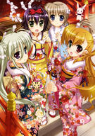 asteion corona_timir einhart_stratos fujima_takuya heterochromia japanese_clothes lyrical_nanoha mahou_shoujo_lyrical_nanoha mahou_shoujo_lyrical_nanoha_vivid possible_duplicate rio_wezley sacred_heart vivio yukata // 2881x4099 // 2.3MB