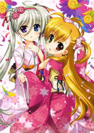 einhart_stratos fujima_takuya heterochromia japanese_clothes lyrical_nanoha mahou_shoujo_lyrical_nanoha mahou_shoujo_lyrical_nanoha_vivid vivio yukata // 2875x4098 // 1.7MB