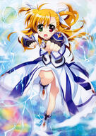 10s 1_female absurd_resolution absurdres black_gloves blonde_hair female fujima_takuya full_body gloves heterochromia high_resolution lyrical_nanoha mahou_shoujo_lyrical_nanoha mahou_shoujo_lyrical_nanoha_vivid open_mouth safe scan solo vivio // 4952x7005 // 8.8MB