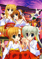 10s 4_females absurd_resolution absurdres art asteion bare_shoulders blonde_hair blue_eyes blush breasts brown_eyes brown_hair cleavage d einhart_stratos fate_testarossa female fireworks fujima_takuya green_eyes green_hair heterochromia high_resolution japanese_clothes long_hair looking_at_viewer lyrical_nanoha mahou_shoujo_lyrical_nanoha mahou_shoujo_lyrical_nanoha_vivid mature medium_breasts miko multiple_females o off_shoulder official_art open_mouth ponytail purple_eyes questionable red_eyes red_hair sacred_heart safe scan senkou_hanabi side_ponytail silver_hair sitting small_breasts smile sparkler stuffed_animal stuffed_bunny stuffed_cat stuffed_toy takamachi_nanoha tied_hair tongue torii twintails vivio // 2875x4099 // 2.0MB