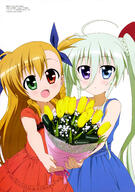 10s 2girls absurd_resolution absurdres ahoge art bangs blue_dress blue_eyes blue_ribbon blush bouquet bow braid child cowboy_shot d dress duplicate einhart_stratos female flat_chest flower foreshortening formal french_braid frilled_dress frills gelbooru giving green_eyes hair_between_eyes hair_bow hair_ribbon happy head_tilt heterochromia high_resolution holding holding_bouquet jewelry long_hair looking_at_viewer lyrical_nanoha mahou_shoujo_lyrical_nanoha mahou_shoujo_lyrical_nanoha_vivid mature megami megami_deluxe multicolored_eyes multiple_females necklace official_art open_mouth orange_hair outstretched_arm parted_lips pink_ribbon purple_eyes red_bow_ornament red_dress red_eyes ribbon scan short_sleeves side-by-side sidelocks sleeveless_dress sleeveless_outfit smile standing tied_hair transparent tulip twintails two_side_up very_long_hair vivio white_hair yamano_masaaki young // 2879x4096 // 1.4MB