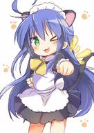 1_female 3 animal_ears commentary female izumi_konata lucky_star maid mature tail tatsunokosso // 716x1011 // 90.4KB