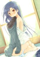 1_female ass back bad_id bad_pixiv_id bare_shoulders barefoot blue_hair blush brown_eyes dress_shirt dutch_angle feet female fur fur_trim idolmaster idolmaster_(classic) jacket kisaragi_chihaya komi_zumiko loli long_hair mature no_bra no_panties no_shoes open_shirt panties panties_around_one_leg panty_pull plaid plaid_skirt shirt shy sitting skirt soles solo the_idolmaster underwear undressing wariza white_panties window // 708x1000 // 731.7KB