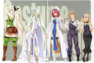 2girls 3girls alternate_hairstyle arms_up art ass black_boots black_bow black_hair_bow black_hair_ornament blonde_hair blue_eyes blue_ribbon blush boots breasts brown_eyes brown_hair brown_shorts cloak clothing_swap cow_girl_(goblin_slayer!) cross-laced_sandals detached_sleeves dress ears elf female footwear frilled_shirt_collar full_body goblin_slayer green_eyes green_hair grey_eyes guild_girl_(goblin_slayer!) hair_between_eyes hair_bow hair_ornament hair_tie hands_on_hips height_difference high_resolution hips jewelry kannatsuki_noboru knee_boots long_dress long_hair looking_at_another looking_at_viewer medium_breasts multiple_females necklace official_art one_eye_closed open_mouth overalls pantyhose priestess_(goblin_slayer!) purple_eyes questionable red_hair ribbon sandals scan shirt short_hair skirt sleeveless_outfit thigh-highs thigh_boots tied_hair twintails veil very_high_resolution white_dress white_shirt wide_sleeves wink yellow_neckwear // 3444x2325 // 2.0MB