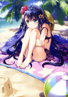 1_female absurd_resolution absurdres aqua_eyes art bare_legs barefoot beach beach_towel bikini black_bikini black_frills black_sarong black_swimsuit blue_hair blue_sky blue_towel blush bow bracelet braid brown_hat choker cloud clouds cloudy_sky collarbone copyright day feet female flower frilled_bikini frills fujima_takuya hair_bow hair_flower hair_ornament hat headwear high_resolution highres inflatable_animal inflatable_dolphin inflatable_toy jewelry leg_hug legs light_smile long_hair multicolored_bow multicolored_towel official_art outdoors palm_tree pink_towel plaid plaid_bow print_bikini print_towel purple_bow purple_choker red_bow_ornament red_flower safe sand_castle sand_sculpture sankaku_channel sarong scan shiny shiny_skin shore short_braid side-tie_bikini sitting sky solo star star_hair_ornament star_print straw_hat swimsuit tied_hair toes towel tree twin_braids very_high_resolution water white_bow yande.re // 2877x4091 // 1.6MB