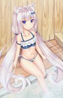 10s 1_female animal_tail belly blue_bikini danbooru eyebrows_visible_through_hair female flat_chest gelbooru high_resolution highres kaptivate loli mature midriff nekopara safe tail thighs tied_hair vanilla young // 792x1224 // 1.4MB