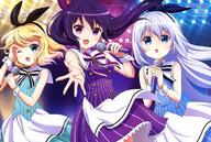 blonde_hair blue_hair chino_kafuu gochiusa gochuumon_wa_usagi_desu_ka? purple_hair // 1050x704 // 177.9KB