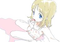 1_female ana_coppola blonde_hair blue_eyes camisole eating explicit female female_focus flat_chest food food_print from_above fruit ichigo_mashimaro kneeling loli mammoth9878 nsfw open_mouth original panties self-shot solo strawberry strawberry_print underwear young // 1280x904 // 341.3KB