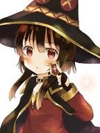 1_female blush brown_eyes brown_hair eyepatch eyepatch_removed female hat high_resolution highres kono_subarashii_sekai_ni_shukufuku_wo! konosuba mature megumin safe short_hair_with_long_locks simple_background upper_body white_background with_hat yuno_(suke_yuno) // 1536x2048 // 263.3KB