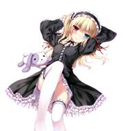 10s 1_female blonde_hair blue_eyes blush boku_wa_tomodachi_ga_sukunai female gothic_lolita hairband hasegawa_kobato heterochromia high_resolution highres hiten_goane_ryu loli lolita_fashion lolita_hairband looking_at_viewer lying mature media_factory no_panties on_back petite photoshop red_eyes solo stuffed_animal stuffed_toy thigh-highs third-party_edit tied_hair transparent_background twintails two_side_up white_legwear young // 1200x1280 // 1.2MB