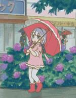 10s 1_female animated animated_gif bangs blue_eyes boots car child female flower footwear ground_vehicle hydrangea kanna kanna_kamui kobayashi-san_chi_no_maidragon lavender_hair long_hair lowres miss_kobayashi's_dragon_maid motor_vehicle outdoors rain solo_focus splashing street thigh-highs umbrella white_legwear young zettai_ryouiki // 330x422 // 975.3KB