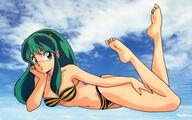 1_female alien_girl barefoot blue_eyes breasts demon feet female green_hair legs lum lum_invader mythical navel nipples nude oni oni_girl sky soles urusei_yatsura // 1920x1200 // 380.0KB