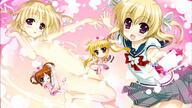 169_aspect_ratio 3girls art barefoot blonde_hair cellphone chibi clipboard fate_testarossa feet female fujima_takuya hair_ornament hair_ribbon hat high_resolution long_hair lyrical_nanoha mahou_shoujo_lyrical_nanoha mahou_shoujo_lyrical_nanoha_a's multiple_females navel nude nurse nurse_cap official_art one_eye_closed open_mouth orange_hair outstretched_arms phone pleated_skirt purple_eyes red_eyes ribbon sailor_uniform school_uniform screen_capture screencap shamal shiny shiny_hair short_hair short_twintails skirt smile syringe takamachi_nanoha tied_hair twintails uniform very_long_hair white_ribbon younger // 1920x1080 // 2.9MB