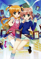 10s 2girls absurd_resolution absurdres arm_around_waist art bangs bare_shoulders blue_ribbon book bookshelf bow brown_footwear brown_shoes buttons ceiling clenched_hands collared_shirt cross-laced_clothes cross-laced_footwear d dress eyebrows eyebrows_visible_through_hair female flat_chest flipped_hair floating floating_book floating_object footwear frilled_dress frills fujima_takuya full_body green_eyes hair_ornament hair_ribbon hairclip hands_up happy heterochromia high_heels high_resolution hug huge_filesize indoors knee_highs leg_lift legs_together library loafers long_hair long_sleeves looking_at_viewer lyrical_nanoha mahou_shoujo_lyrical_nanoha mahou_shoujo_lyrical_nanoha_vivid mature miura_rinaldi multiple_females off_shoulder official_art open_mouth orange_hair pillar pink_bow pink_dress pink_footwear pink_hair pink_shoes pom_pom_(clothes) red_eyes ribbon safe scan shiny shiny_hair shirt shoes short_dress short_hair short_sleeves sidelocks skirt smile star star_print sweater thigh-highs thigh_gap two_side_up very_long_hair vivio white_legwear wind wind_lift // 4932x7002 // 10.7MB