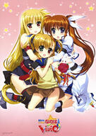 10s 3girls absurd_resolution art blonde_hair child fate_testarossa female flat_chest fujima_takuya heterochromia high_resolution lyrical_nanoha mahou_shoujo_lyrical_nanoha mahou_shoujo_lyrical_nanoha_vivid mother_and_daughter multiple_females official_art school_uniform takamachi_nanoha thigh-highs uniform vivio young yuri // 6082x8605 // 11.3MB