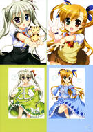 asteion clothes_lift dress einhart_stratos fujima_takuya heterochromia lyrical_nanoha mahou_shoujo_lyrical_nanoha mahou_shoujo_lyrical_nanoha_vivid sacred_heart school_uniform skirt skirt_lift uniform vivio // 2873x4100 // 1.5MB