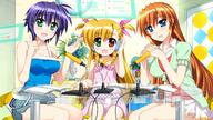 00s 169_aspect_ratio 3girls ahoge art blonde_hair blue_eyes blue_hair blush book breasts chair child clock dress female flower fujima_takuya green_eyes group hair_ornament hair_ribbon hand_on_ear hands_clasped happy headphones heterochromia high_resolution holographic_interface indoors large_breasts long_hair looking_at_viewer lyrical_nanoha mahou_shoujo_lyrical_nanoha mahou_shoujo_lyrical_nanoha_strikers mahou_shoujo_lyrical_nanoha_vivid mature microphone miniskirt multiple_females official_art open_mouth orange_hair own_hands_together pointing red_eyes ribbon safe screen_capture screencap shiny shiny_hair short_hair shorts sidelocks sitting skirt smile subaru_nakajima table takamichi_vivio tank_top teana_lanster vase vivio wallpaper young // 1920x1080 // 3.4MB