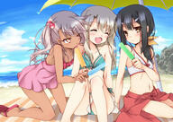 beach fate fatekaleid illyasviel_von_einzbern kuro_von_einzbern miyu_edelfelt // 971x688 // 176.2KB