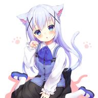 blue_hair chino_kafuu gochuumon_wa_usagi_desu_ka? loli // 850x850 // 146.6KB