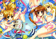 4_females ahoge animal art asymmetrical_hair barefoot bikini blonde_hair blue_eyes blush braid breasts brown_hair cleavage einhart_stratos fate_testarossa feet female fujima_takuya green_eyes green_hair grey_hair group hair_ornament hairpin hand_holding happy heterochromia high_resolution jewelry long_hair lyrical_nanoha mahou_shoujo_lyrical_nanoha mahou_shoujo_lyrical_nanoha_strikers mahou_shoujo_lyrical_nanoha_vivid multiple_females official_art ponytail purple_eyes quartet red_eyes ribbon scan side_ponytail smile swimsuit takamachi_nanoha takamichi_vivio tied_hair twintails underboob underwater very_high_resolution vivio yande.re // 3548x2459 // 1.5MB