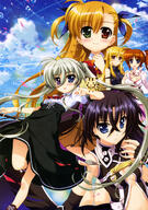 asteion cleavage dress einhart_stratos fate_testarossa fujima_takuya heterochromia lyrical_nanoha mahou_shoujo_lyrical_nanoha mahou_shoujo_lyrical_nanoha_vivid sacred_heart safe school_uniform sieglinde_jeremiah takamachi_nanoha uniform vivio // 2882x4103 // 1.7MB