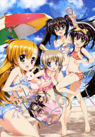 4_females ahoge art barefoot beach bikini black_hair blonde_hair blue_eyes blush breasts cleavage corona_timir fangs feet female figure fujima_takuya green_eyes group happy heterochromia high_resolution long_hair lyrical_nanoha mahou_shoujo_lyrical_nanoha mahou_shoujo_lyrical_nanoha_strikers mahou_shoujo_lyrical_nanoha_vivid multiple_females official_art one_eye_closed purple_hair quartet questionable red_eyes ribbon rio_wesley rio_wezley sacred_heart scan sieglinde_jeremiah sky stars stuffed_animal stuffed_toy swimsuit takamichi_vivio tied_hair twintails umbrella very_high_resolution vivio water wink yande.re // 2863x4102 // 1.8MB