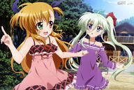 10s 2_females absurd_resolution absurdres art blonde_hair blue_eyes bow dress einhart_stratos female green_eyes hair_bow high_resolution highres long_hair lyrical_nanoha mahou_shoujo_lyrical_nanoha mahou_shoujo_lyrical_nanoha_vivid megami multiple_females o official_art pointing purple_eyes safe shimizu_yumi sky tied_hair twintails very_long_hair vivio // 9060x6070 // 5.3MB