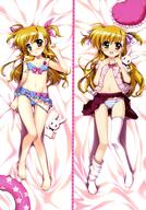 10s 1_female art barefoot bed bikini blonde_hair blush breasts clothes_lift dakimakura feet female fujima_takuya groin heterochromia high_resolution lyrical_nanoha mahou_shoujo_lyrical_nanoha mahou_shoujo_lyrical_nanoha_vivid mature navel no_bra no_shoes official_art open_shirt panties panty_pull sacred_heart shirt skirt skirt_lift small_breasts solo striped_panties striped_pattern swimsuit swimwear takamichi_vivio thigh-highs tied_hair toes twintails underwear vivio young // 1050x1500 // 358.3KB