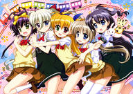 ahoge asteion blonde_hair blue_eyes blush brown_hair cat corona_timir einhart_stratos feline fujima_takuya green_eyes green_hair group happy heterochromia high_resolution long_hair lyrical_nanoha mahou_shoujo_lyrical_nanoha mahou_shoujo_lyrical_nanoha_vivid mammal ponytail purple_eyes purple_hair red_eyes ribbon rio_wezley sacred_heart school_uniform short_hair smile stuffed_animal stuffed_toy takamichi_vivio thigh-highs tied_hair twintails uniform very_high_resolution vivid_strike! vivio yumina_enclave // 5318x3774 // 3.5MB