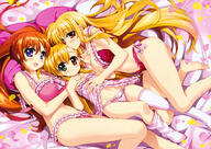 10s 3girls absurd_resolution absurdres barefoot between_breasts blonde_hair blue_eyes blush bra breasts brown_eyes brown_hair cleavage fate_testarossa feet female flat_chest fujima_takuya gelbooru hand_between_breasts heterochromia high_resolution highleg highleg_panties huge_filesize large_breasts long_hair looking_at_viewer lying lyrical_nanoha mahou_shoujo_lyrical_nanoha mahou_shoujo_lyrical_nanoha_vivid mature multiple_females navel no_shoes on_back on_side orange_hair panties red_eyes scan side-tie_panties smile takamachi_nanoha thigh-highs underwear very_long_hair vivio // 9918x7005 // 11.1MB