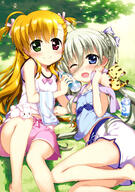 10s 2girls ;d absurd_resolution absurdres ahoge art asteion bare_shoulders barefoot black_eyes blonde_hair blue_eyes blush bottle bow cat child collarbone drink duo einhart_stratos feet female flat_chest fujima_takuya gelbooru green_eyes green_hair group hair_ornament hair_ribbon hair_tie heterochromia high_resolution highres little_girl long_hair lying lyrical_nanoha mahou_shoujo_lyrical_nanoha mahou_shoujo_lyrical_nanoha_vivid multiple_females official_art on_side one_eye_closed open_mouth red_eyes ribbon sacred_heart safe scan shorts smile stuffed_animal stuffed_bunny stuffed_toy sweat takamichi_vivio tied_hair towel twintails two_side_up very_high_resolution vividgarden vivio water_bottle wink yande.re young yuri // 2882x4097 // 1.6MB