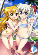 10s 2girls absurd_resolution absurdres ahoge art ball bare_shoulders beach beachball bikini blonde_hair blue_eyes blush braid child cloud clouds collarbone day duo einhart_stratos eyebrows eyebrows_visible_through_hair feet female flat_chest flower food footwear fujima_takuya gelbooru green_eyes green_hair happy heterochromia high_resolution highres horizon ice_cream licking little_girl long_hair looking_at_viewer lyrical_nanoha mahou_shoujo_lyrical_nanoha mahou_shoujo_lyrical_nanoha_vivid midriff multiple_females navel ocean official_art open_mouth outdoors p polka_dot polka_dot_bikini polka_dot_swimsuit popsicle purple_eyes red_eyes ribbon safe sandals scan shadow side-tie_bikini sky smile swimsuit takamichi_vivio tied_hair toes tongue tongue_out tree twintails two_side_up very_high_resolution violet_eyes vividgarden vivio water yande.re young yuri // 2865x4096 // 1.6MB