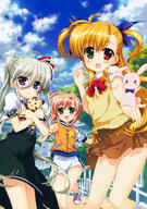 10s 3girls absurd_resolution absurdres asteion bangs blue_eyes blush einhart_stratos female fujima_takuya green_eyes hair_ribbon heterochromia high_resolution long_hair looking_at_viewer lyrical_nanoha mahou_shoujo_lyrical_nanoha mahou_shoujo_lyrical_nanoha_vivid mature miura_rinaldi multiple_females o open_mouth orange_hair pink_hair purple_eyes red_eyes ribbon sacred_heart safe scan school_uniform short_hair shorts silver_hair skirt smile st._hilde_academy_of_magic_uniform tied_hair twintails uniform vivio // 4943x7007 // 8.6MB