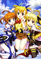 3girls absurd_resolution absurdres ahoge airborne arm_up armor armored_boots art asymmetrical_hair belt black_dress black_gloves black_legwear black_ribbon blonde_hair blue_ribbon blue_sky blush boots bow bowtie breasts brooch brown_belt brown_footwear brown_hair brown_skirt cape cloud cloudy_sky d daughter day dress eyebrows_visible_through_hair eyes_visible_through_hair family female fingerless_gloves footwear fujima_takuya gauntlets gloves green_eyes hair_between_eyes hair_ornament hair_ribbon hair_tie hands_on_another's_stomach heart heart_hands heart_hands_duo high_resolution highres jewelry juliet_sleeves loafers long_hair long_sleeves looking_at_viewer lyrical_nanoha magical_girl mahou_shoujo_lyrical_nanoha_reflection mahou_shoujo_lyrical_nanoha_the_movie_3_reflection mahou_shoujo_lyrical_nanoha_vivid mature mother_and_daughter multiple_females official_art one_arm_up open_mouth outdoors overskirt pink_skirt planet pleated_skirt print_dress puffy_sleeves purple_eyes red_brooch red_cape red_eyes red_neckwear ribbon safe sankaku_channel scan school_uniform seifuku shiny shiny_skin shirt shoes short_dress short_hair short_twintails skindentation skirt sky slip-on_shoes small_breasts smile socks st._hilde_academy_of_magic_uniform sweater sweater_vest tagme takamichi_vivio thigh-highs thighs tied_hair time_paradox tongue twintails two_side_up uniform very_high_resolution vest vivio white_cape white_dress white_legwear white_ribbon white_shirt yellow_vest zettai_ryouiki // 2877x4087 // 1.8MB