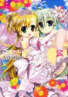 art dress einhart_stratos fujima_takuya heterochromia high_resolution lyrical_nanoha mahou_shoujo_lyrical_nanoha mahou_shoujo_lyrical_nanoha_vivid official_art takamichi_vivio thigh-highs vivio wedding_dress yande.re // 1650x2340 // 4.8MB