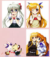 10s 4_females absurd_resolution absurdres art asteion blush bow breasts cheek_kiss einhart_stratos fate_testarossa female fujima_takuya heart heterochromia high_resolution kiss long_hair low-tied_long_hair lyrical_nanoha mahou_shoujo_lyrical_nanoha mahou_shoujo_lyrical_nanoha_vivid mature military military_uniform multiple_females official_art one_eye_closed ponytail red_bow_ornament sacred_heart safe scan school_uniform side_ponytail st._hilde_academy_of_magic_uniform takamachi_nanoha tied_hair tsab_air_military_uniform tsab_executive_military_uniform uniform vivio yuri // 4545x5191 // 5.9MB