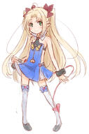 1_female astarotte_no_omocha! astarotte_ygvar blonde_hair demon_tail detached_collar dress ears female green_eyes ha-ru heart loli long_hair lotte_no_omocha! pointy_ears safe solo tail thigh-highs wrist_cuffs // 600x908 // 161.3KB