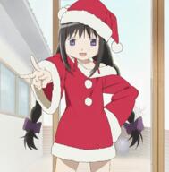 homura_akemi madoka_magica santa_costume // 1280x1297 // 2.1MB