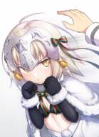 fal fate fategrand_order fujimaru_ritsuka_(male) headpat jeanne_alter jeanne_alter_(santa_lily)_(fate) loli ruler_(fateapocrypha) type-moon // 581x800 // 666.6KB