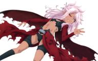 1_female ;) art bangs black_bra black_panties black_underwear blush bra cape chloe_von_einzbern contentious_content creator dark-skinned_female dark_skin eyebrows_visible_through_hair fate fategrand_order fatekaleid fatekaleid_liner_prisma_illya female flat_chest grin hair_between_eyes hair_ornament hair_stick high_resolution kuro_von_einzbern long_hair looking_at_viewer lying navel official_art on_back one_eye_closed panties pink_hair ponytail red_cape red_outfit sidelocks simple_background smile solo thigh_strap thighs third-party_edit tied_hair underwear w waist_cape white_background white_hair wink yellow_eyes // 2876x1784 // 2.3MB