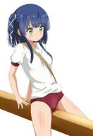 10s 1_female bloomers blue_hair buruma female green_eyes gym_uniform hair_tie kagimura_hazuki leaning leaning_back loli maerchen_maedchen marchen_madchen mature pixiv_11229342 ponytail red_buruma ribbon safe shirt short_hair side_ponytail simple_background sitting solo straddling tied_hair trg-_(sain) uniform white_background white_shirt wooden_beam エンジブルマ サインこす サインこす@仕事募集 ブルマー・メドヘン メルヘン・メドヘン メルヘン・メドヘン100users入り 平均台跨ぎ // 800x1160 // 310.6KB