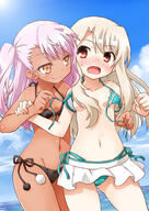 fate fatekaleid illyasviel_von_einzbern kuro_von_einzbern swimsuit // 700x990 // 265.2KB