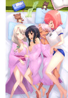 breasts buruma censored chloe_von_einzbern contentious_content dark_skin eyes_closed fate fatekaleid fatekaleid_liner_prisma_illya fatestay_night female gym_shirt gym_uniform illyasviel_von_einzbern japanese_clothes kuro_von_einzbern lingerie male miyu_edelfelt no_bra off_shoulder open_shirt panties panties_under_buruma shirt stuffed_animal tanaka_(fatekaleid_liner) teddy_bear tissue_box underwear undressing uniform upshorts // 2867x4097 // 1010.5KB