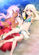 10s absurd_resolution aqua_bikini art bikini chloe_von_einzbern cleavage closed_mouth creator day fate fatekaleid fatekaleid_liner_prisma_illya fatestay_night female flip-flops footwear front-tie_bikini front-tie_top highres hug_from_behind illyasviel_von_einzbern jewelry lolibooru lolibooru.moe mature miyu_edelfelt necklace official_art open_mouth pink_bikini pink_hair safe sandwiched scan side-tie_bikini sidelocks swimsuit yande.re // 2872x4096 // 1.2MB