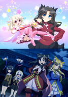 fate fatekaleid fatekaleid_liner_prisma_illya fatestay_night fate_(series) footwear heels high_heels high_resolution illyasviel_von_einzbern luviagelita_edelfelt miyu_edelfelt shoes thigh-highs tohsaka_rin toosaka_rin uniform very_high_resolution // 2867x4098 // 1.2MB