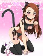 1_female 2_females animal_band_legwear animal_ears animal_tail bell bell_choker bell_collar black_legwear black_panties black_underwear blue_eyes blue_hair blush bra breasts brown_eyes brown_hair cat_band_legwear cat_cutout cat_ear_panties cat_ears cat_keyhole_bra cat_lingerie cat_tail choker cleavage_cutout collar collarbone ears female hair_ornament hair_ribbon hairband high_resolution hina_(araburu-hinadori) idolmaster idolmaster_(classic) idolmaster_dearly_stars jingle_bell kneeling lagomorph lingerie lolibooru.moe long_hair looking_at_viewer male mammal mature meme_attire midriff minase_iori mizutani_eri multiple_females navel open_mouth panties paw_pose paw_print pillow questionable rabbit red_eyes ribbon safe side-tie_panties sitting small_breasts smile solo stomach stuffed_animal stuffed_bunny stuffed_toy tail the_idolmaster thigh-highs underwear underwear_only wariza // 1000x1300 // 994.4KB