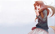 brown_hair holo potential_duplicate red_eyes snow spice_and_wolf tail wallpaper // 2560x1600 // 719.4KB