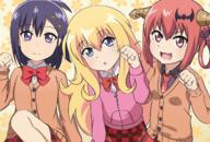 3 3_females bat_hair_ornament blonde_hair blue_eyes blush bow bowtie cardigan collared_shirt danbooru demon_horns eyebrows_visible_through_hair fangs female gabriel_dropout hair_between_eyes hair_ornament hair_rings horns jacket konachan.net kurumizawa_satanichia_mcdowell lolibooru.moe long_hair long_sleeves looking_at_viewer mature messy_hair multiple_females necktie open_mouth paw_pose pink_eyes plaid plaid_skirt purple_eyes purple_hair red_hair safe satanichia_mcdowell_kurumizawa school_uniform servachok shirt short_hair skirt smile tenma_gabriel_white track_jacket tsukinose_vignette_april uniform violet_eyes x_hair_ornament // 1280x865 // 926.2KB